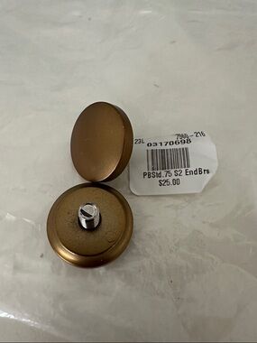 Round Bronze Cabinet End Bracket Pair